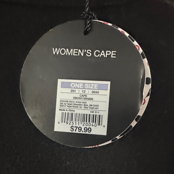 Neiman Marcus Elegant Black Cape with Bow - Picture 8 of 10